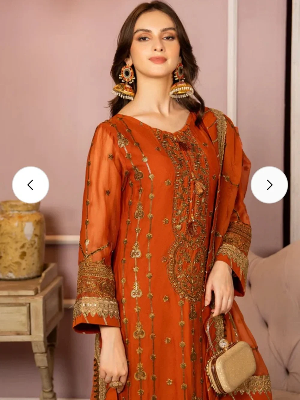 Pakistani Indian Bollywood 3pc kurta duputta pants WOW!! - Picture 4 of 13